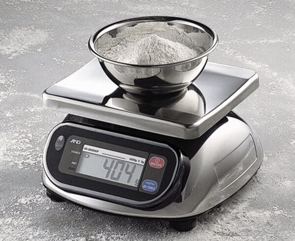 A&D Bench Scale Waterproof Stainless SK-5001WP Weighing Example